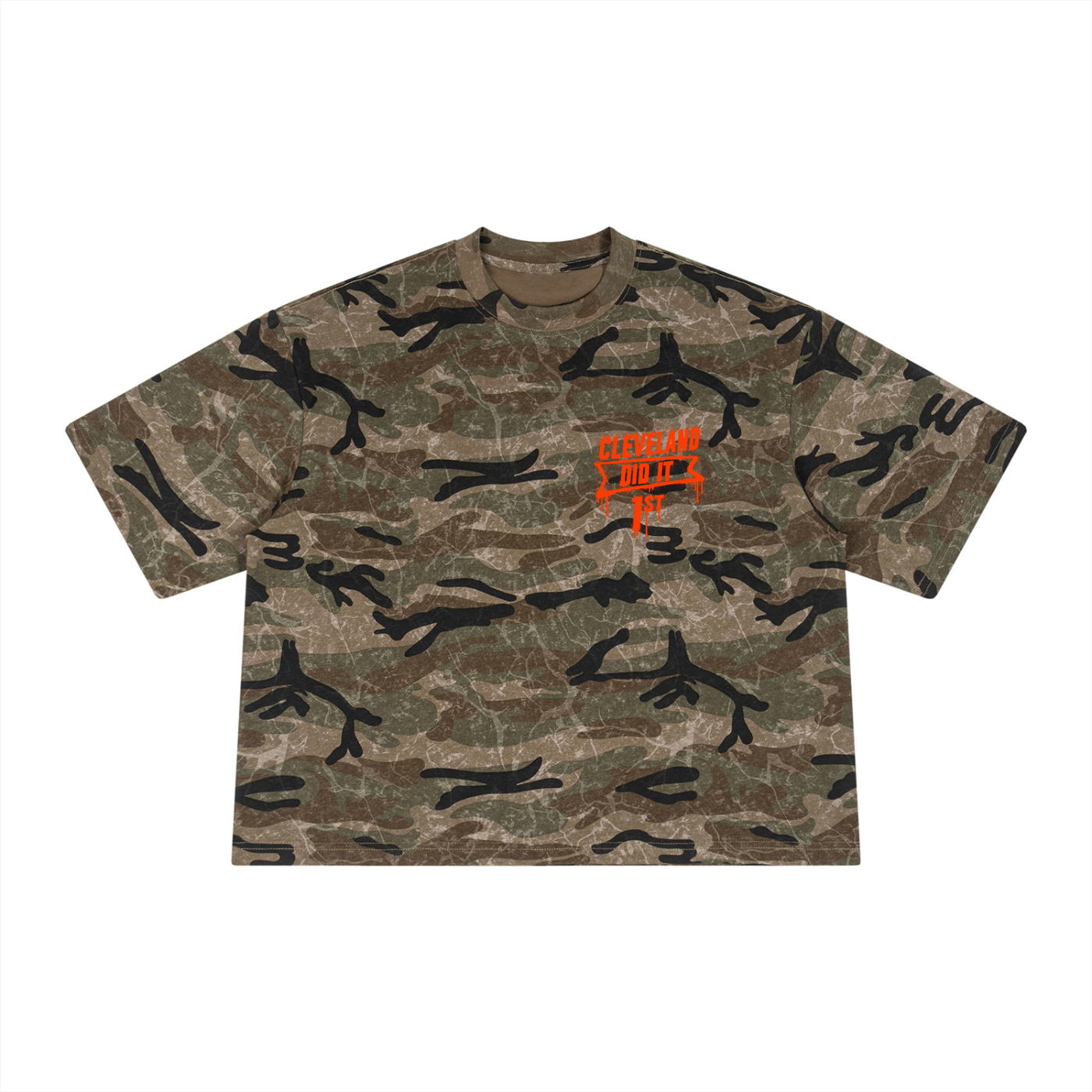 Cleveland Boxy Camo Tee