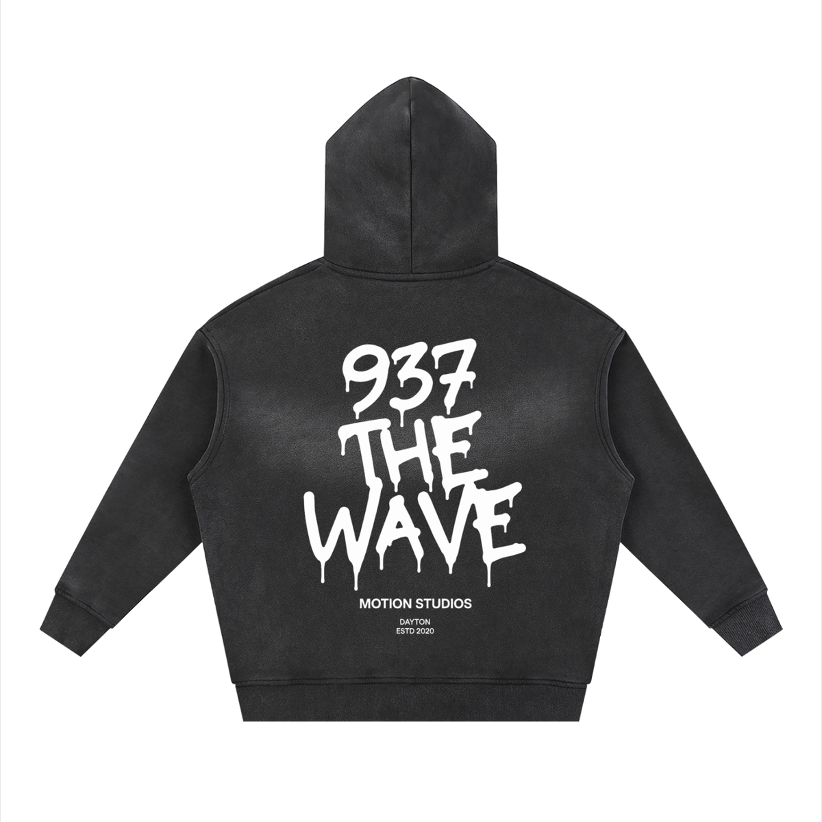 The Wave Two-way Zipper Boxy Hoodie