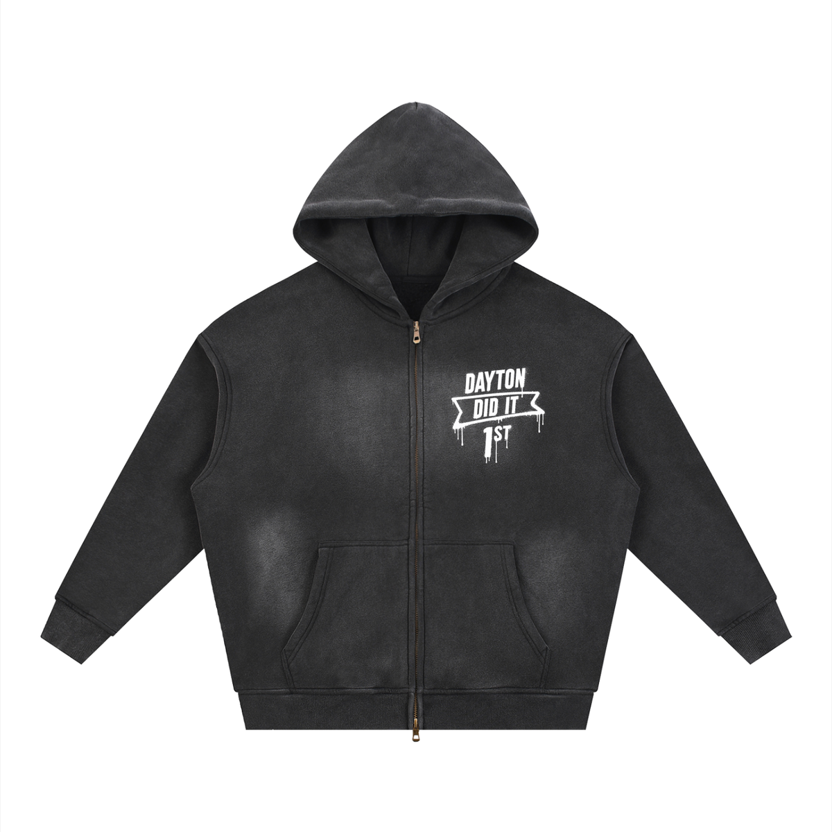 The Wave Two-way Zipper Boxy Hoodie
